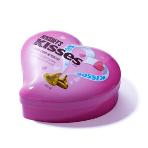 kisses heart tin Heart Shape Tin Box